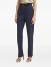 Hugo Boss Dressletic Herringbone Split-hem Trousers In Blue