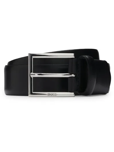 Hugo Boss Dressletic Leather Belt In Black