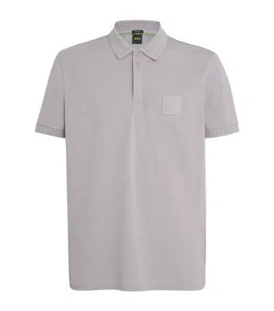 Hugo Boss Drop-needle Paddy Polo Shirt In Grey