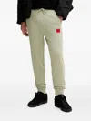 Hugo Boss Duak Logo-patch Track Pants In Neutral