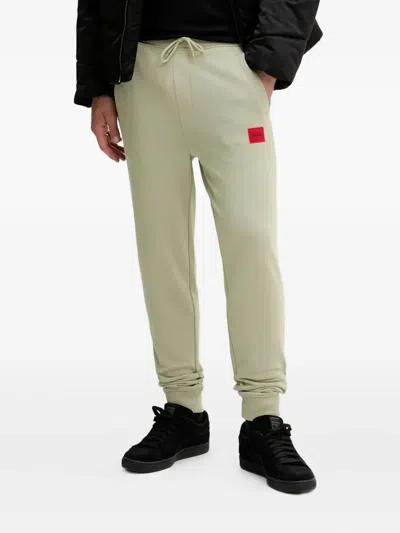 Hugo Boss Duak Logo-patch Track Pants In Neutral