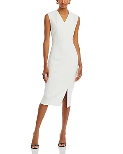 Hugo Boss Dukeva Sheath Dress In Open White