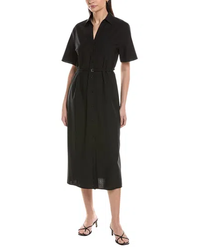 Hugo Boss Dulera Wool Midi Dress In Black