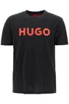 Hugo Boss Cotton-jersey Regular-fit T-shirt With Contrast Logo In Black