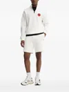 Hugo Boss Duluro Half-zip Logo-print Sweatshirt In White