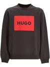 Hugo Boss Duragol Cotton Sweatshirt In Black