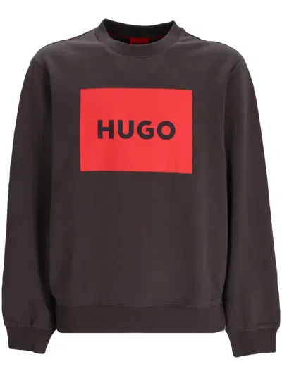 Hugo Boss Duragol Cotton Sweatshirt In Black