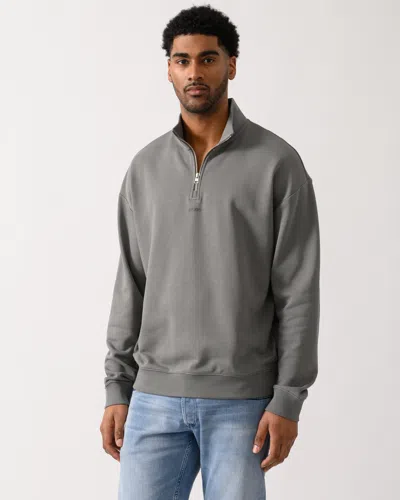 Hugo Boss Durty244 Mens 1/4 Zip Sweatshirt In Gray