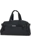 Hugo Boss Logo-strap Holdall With Contrast Branding In Black