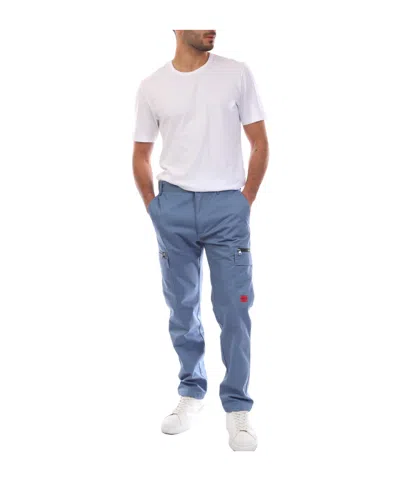 Hugo Boss Dustyblue Cargo Trousers In Blue