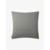 Hugo Boss Khaki Be Boss Square Cotton Pillowcase In Gray