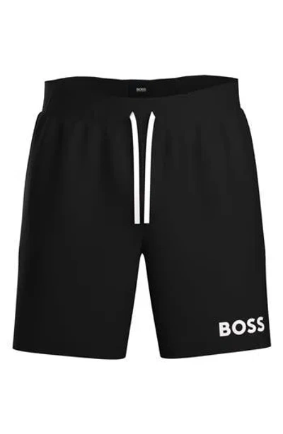 Hugo Boss Ease Pajama Shorts In Black