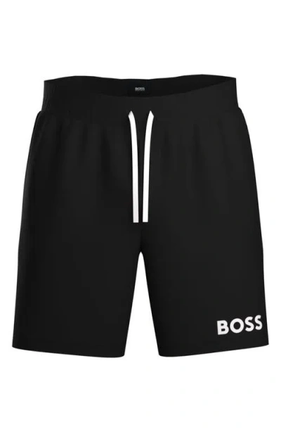Hugo Boss Ease Pajama Shorts In Black