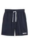 Hugo Boss Ease Pajama Shorts In Navy
