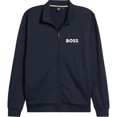 Hugo Boss Ease Track Jacket In Navy