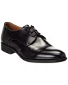 Hugo Boss Leather Derby Shoes With Rubber Sole In Black