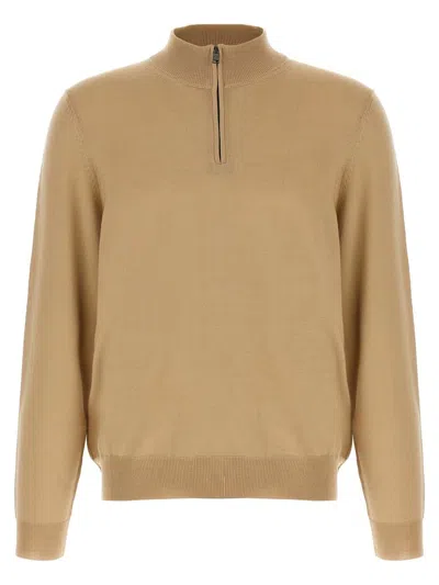 Hugo Boss Ebenji Sweater In Nude