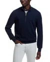 Hugo Boss Ebrando Quarter Zip Sweater In Dark Blue