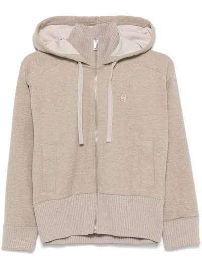 Hugo Boss Eburr Hoodie In Neutrals
