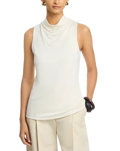 Hugo Boss Boss Ecary Sleeveless Cowl Neck Top In White