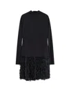 Hugo Boss Textured Knitwear With Long Sleeves And Fringe In Black
