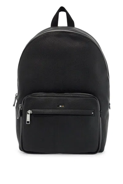 Hugo Boss Eco-leather Backpack In Black