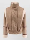 Hugo Boss Eco-shearling Jacket Removable Sleeves In Brown