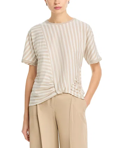 Hugo Boss Boss Ediaga Stripe T-shirt In Neutral