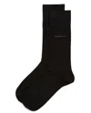 Hugo Boss Edward Solid Dress Socks In Black