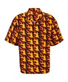 Hugo Boss Oversize-fit Short-sleeved Shirt In Seasonal Print In Multicolor