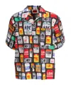 Hugo Boss Oversize-fit Shirt In Seasonal-print Cotton Poplin In Black