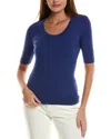 Hugo Boss Eifflie 2 Wool-blend T-shirt In Blue