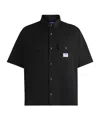Hugo Boss Oversized-fit Shirt In Cotton Twill With Zip Closure