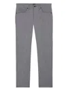 Hugo Boss Delaware Slim-fit Trousers In Wrinkle-resistant Dobby In Gray