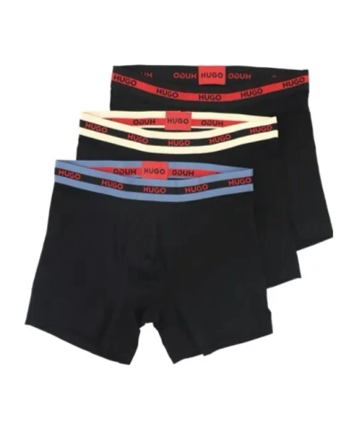 Hugo Boss Elastic Waist Briefs Three-pack In Black