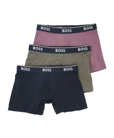 Hugo Boss Elastic Waist Briefs Three-pack In Black