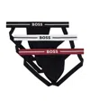 Hugo Boss Elastic Waist Briefs Three-pack In Black