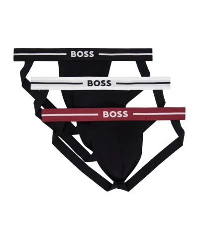 Hugo Boss Elastic Waist Briefs Three-pack In Black
