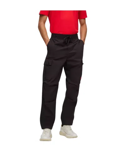 Hugo Boss Elastic Waist Casual Pants In Black
