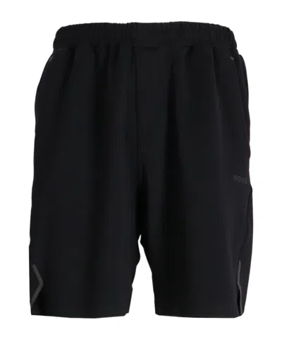 HUGO BOSS ELASTICATED-WAISTBAND TRACK SHORTS