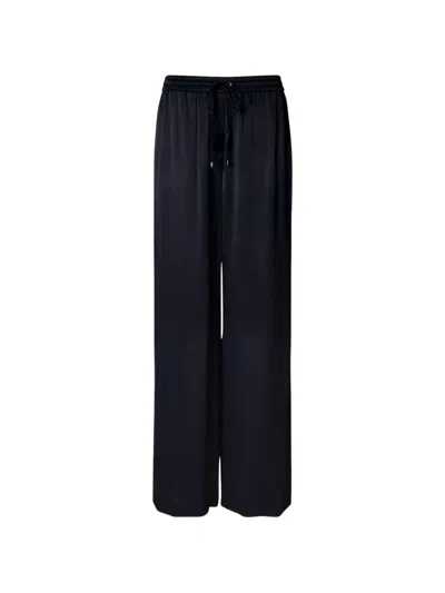 Hugo Boss Elastic-waist Straight Trousers In Blue
