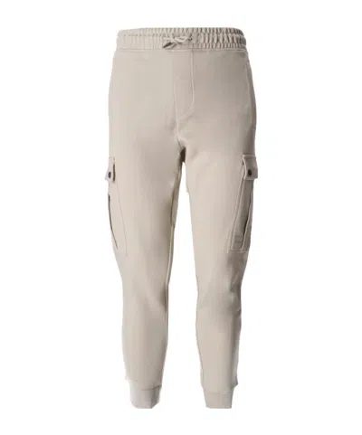 Hugo Boss Seteam Cotton Track Pants In Nude