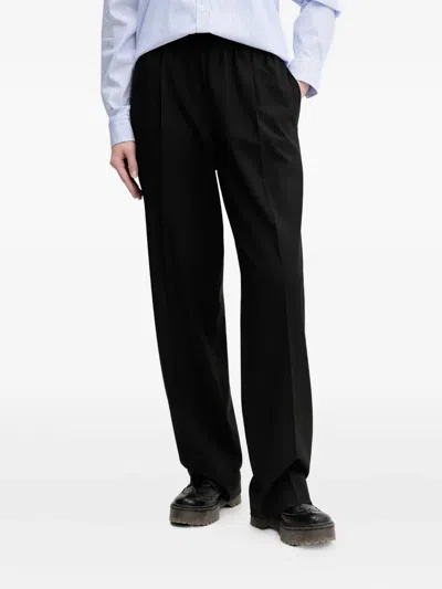 Hugo Boss Elastic-waist Trousers In Black