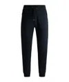 Hugo Boss Elastic Waist Wool Sweatpants In Black