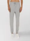 Hugo Boss Elastic Waistband Cotton Jogger Pants In Gray