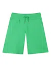 Hugo Boss Boys Logo Print Bermuda Shorts In Green