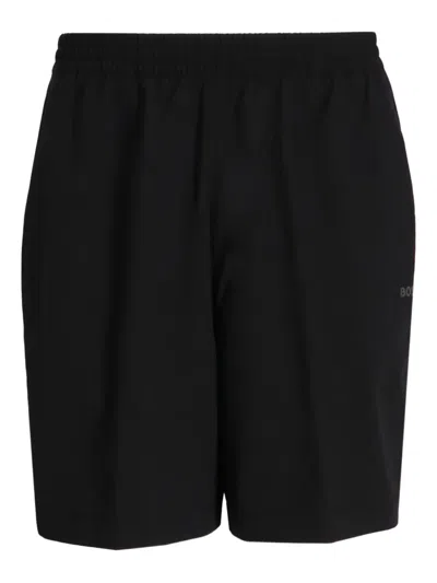 Hugo Boss Elastic-waistband Shorts In Black
