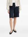 Hugo Boss Elastic-waistband Tailored Shorts In Blue