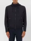 Hugo Boss Boss Camel "l-calfo1" Jacket With Hood And Zipper In Blue