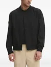 Hugo Boss Elasticated-waist Bomber Jacket In Black